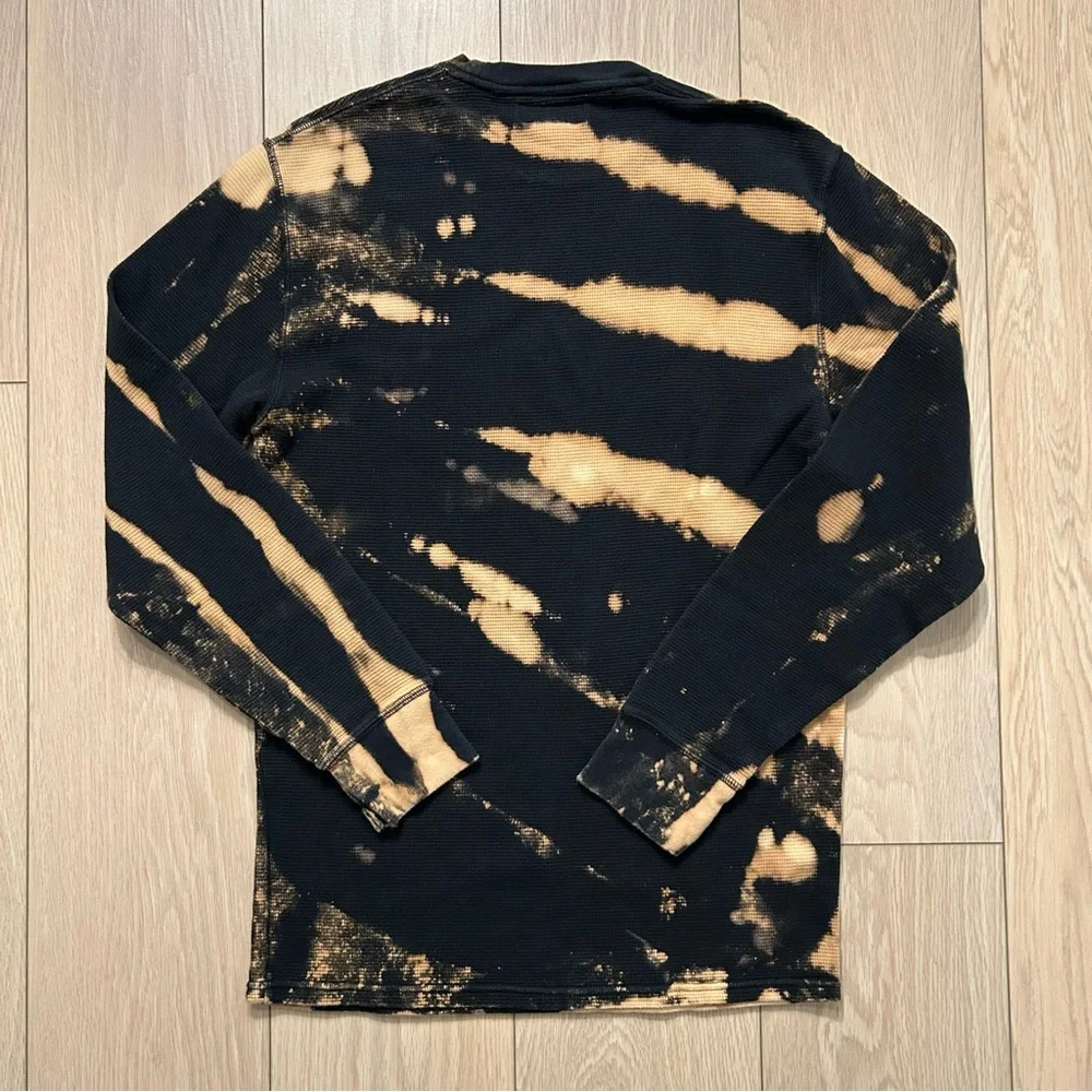 Polo Ralph Lauren Black Waffle Knit Thermal Shirt Size Medium - Picture 2 of 3